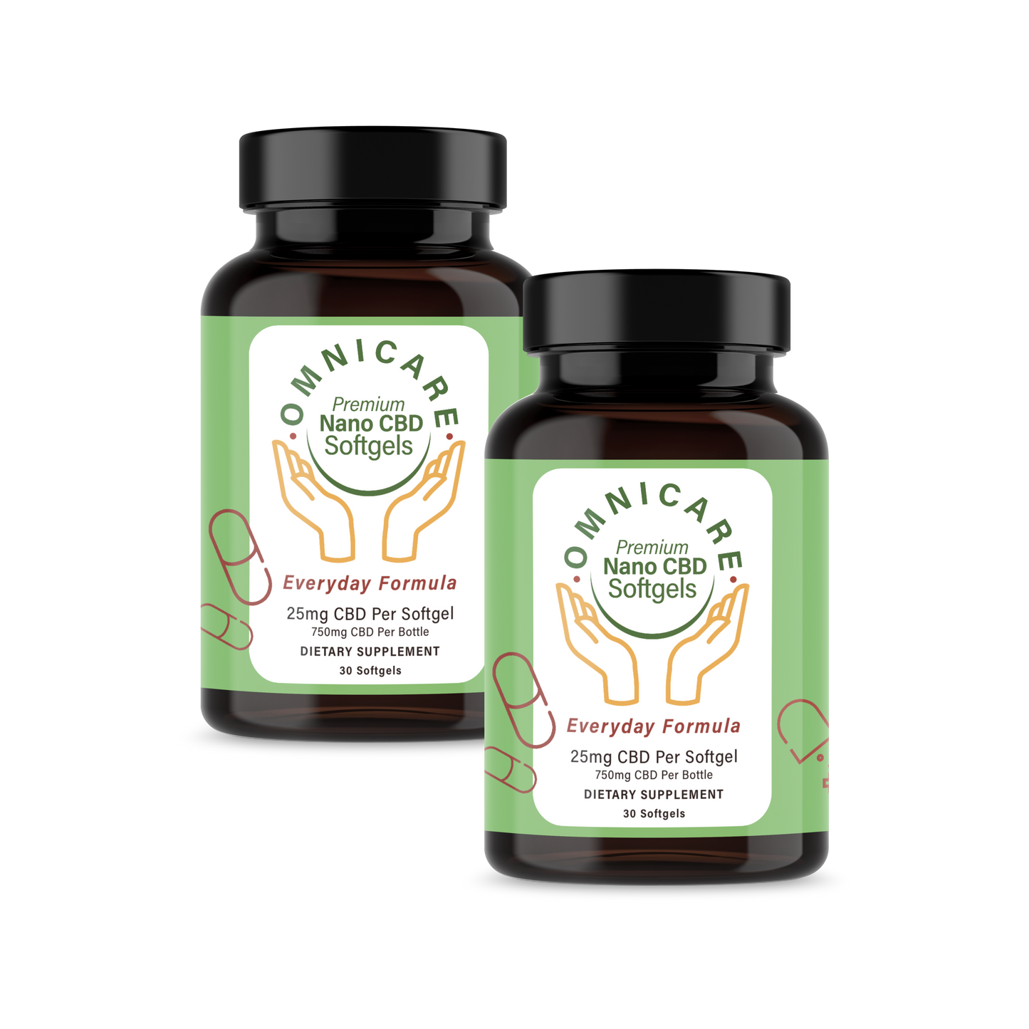 CBD Softgels Broad Spectrum 25mg - Everyday Formula Value Pack from OmniCare CBD.
