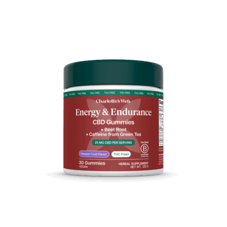 ENERGY & ENDURANCE GUMMY 25MG  - Passion Fruit flavor, 30 gummies.