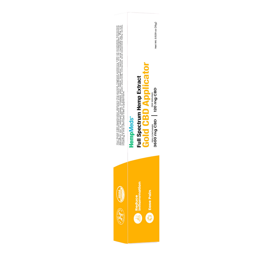 Packaging for RSHO® GOLD LABEL 15G PURE CBD HEMP OIL (3600MG CBD).