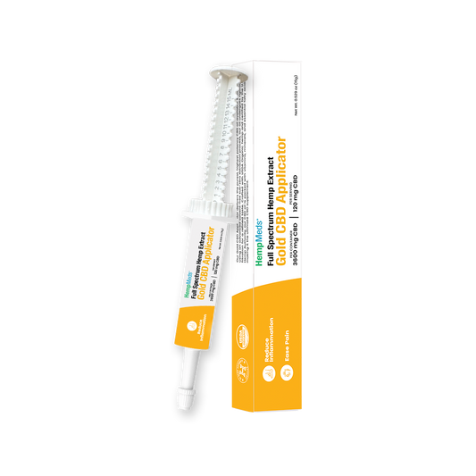 Tube of RSHO® GOLD LABEL 15G PURE CBD HEMP OIL (3600MG CBD) and packaging.