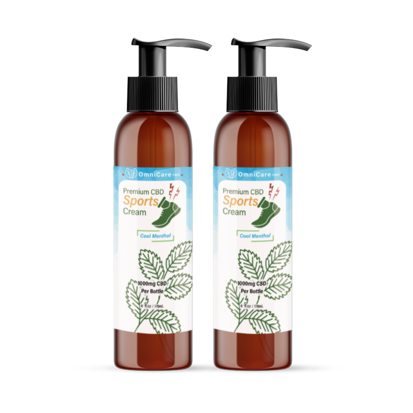 1000mg CBD Sports Cream Value Pack- Menthol scent from OmniCare CBD.