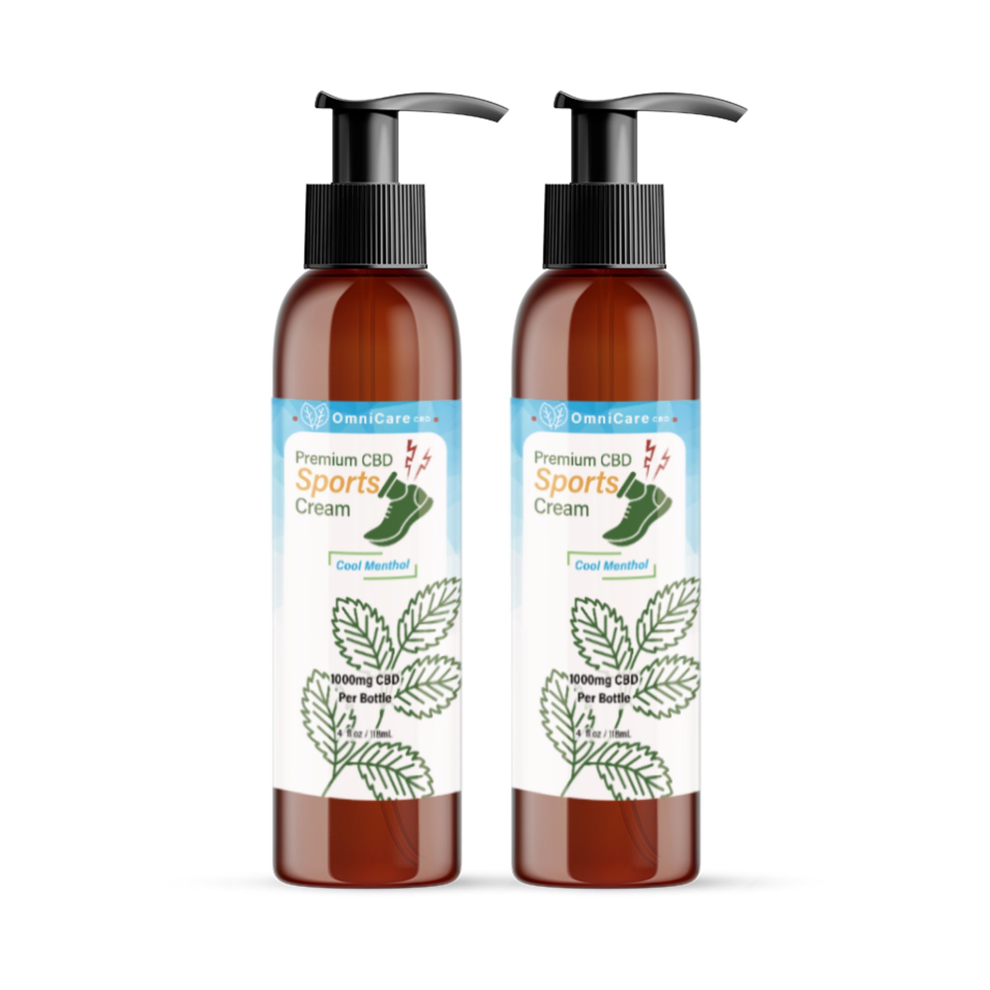 1000mg CBD Sports Cream Value Pack- Menthol scent from OmniCare CBD.