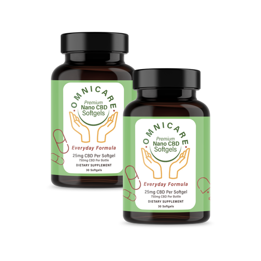 CBD Softgels Broad Spectrum 25mg - Everyday Formula Value Pack from OmniCare CBD.