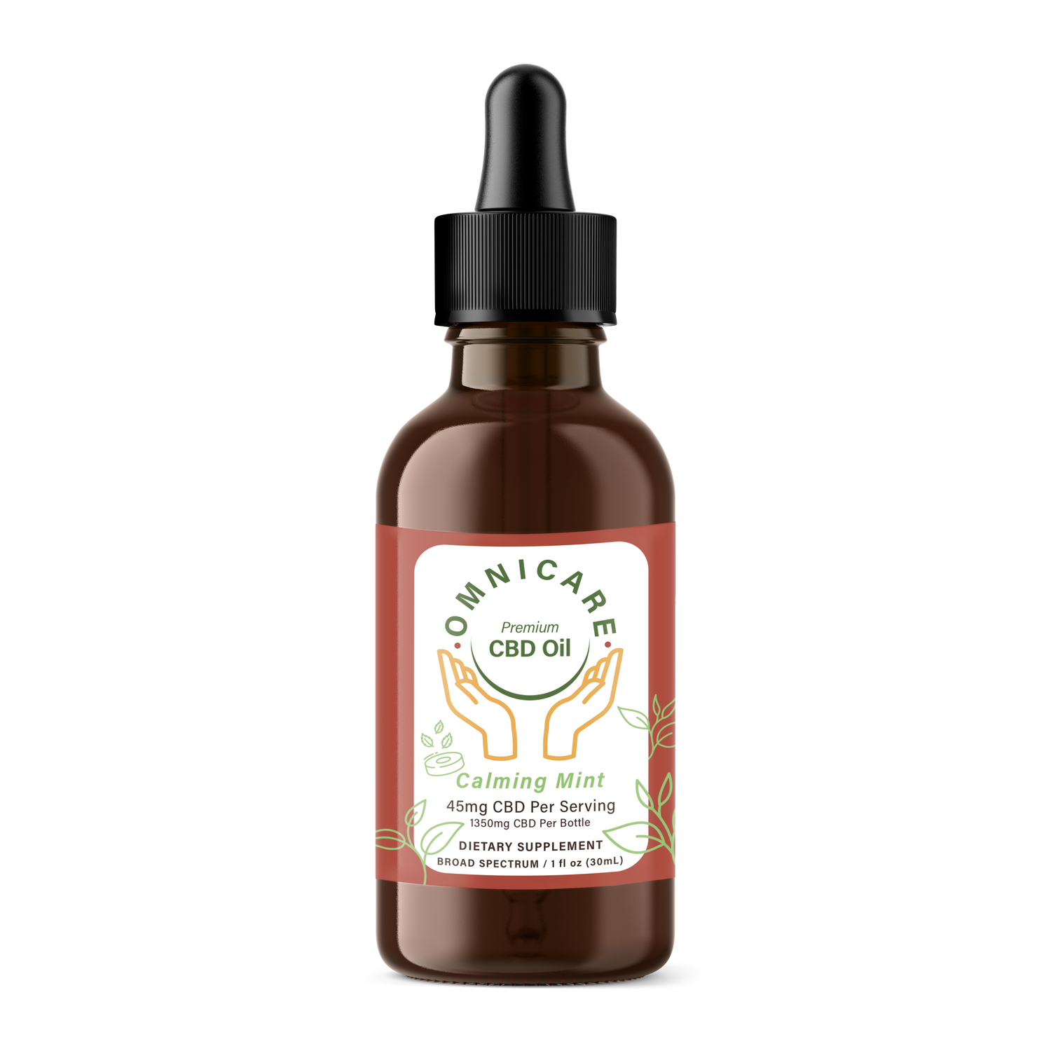 ORGANIC CBD TINCTURE - CALMING MINT 45MG.