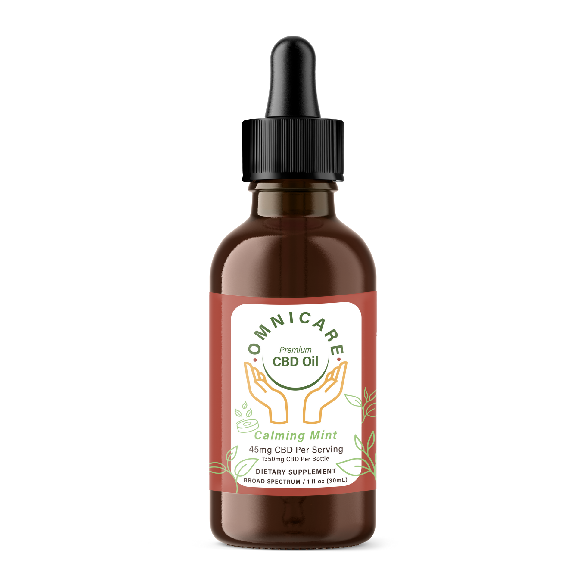 ORGANIC CBD TINCTURE - CALMING MINT 45MG.