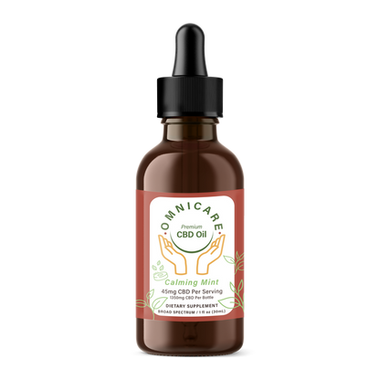 Organic CBD Tincture –  Calming Mint flavor 45MG from OmniCare CBD. 