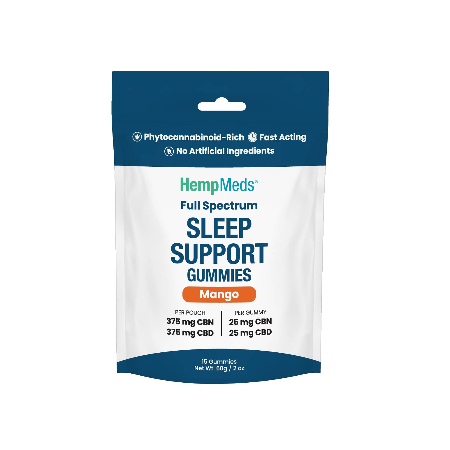 HempMeds Full Spectrum Sleep Support Gummies package on a white background