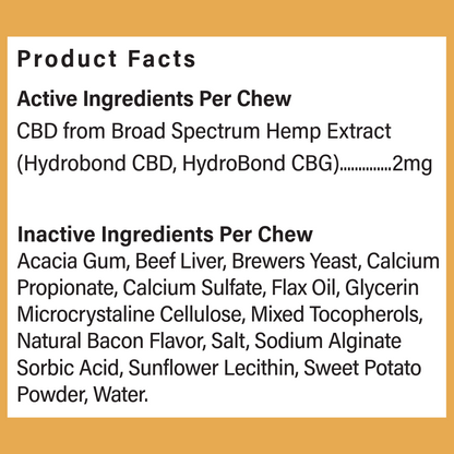CBD DOG CHEWS 2MG CBD - Beef