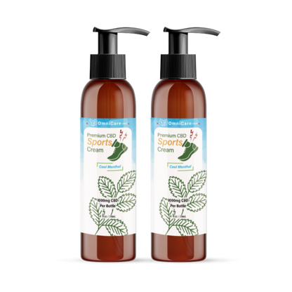 1000mg CBD Sports Cream Value Pack- Menthol scent from OmniCare CBD.